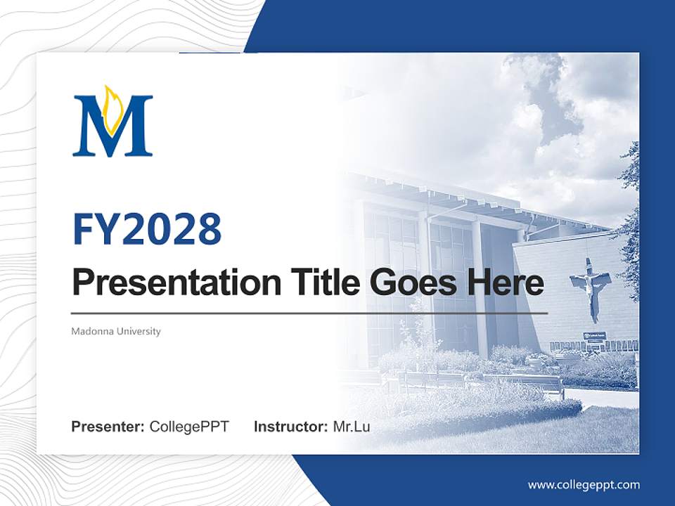 Madonna University Academic Presentation/Research Findings Report PPT Template4:3 ratio PPT effect preview image5