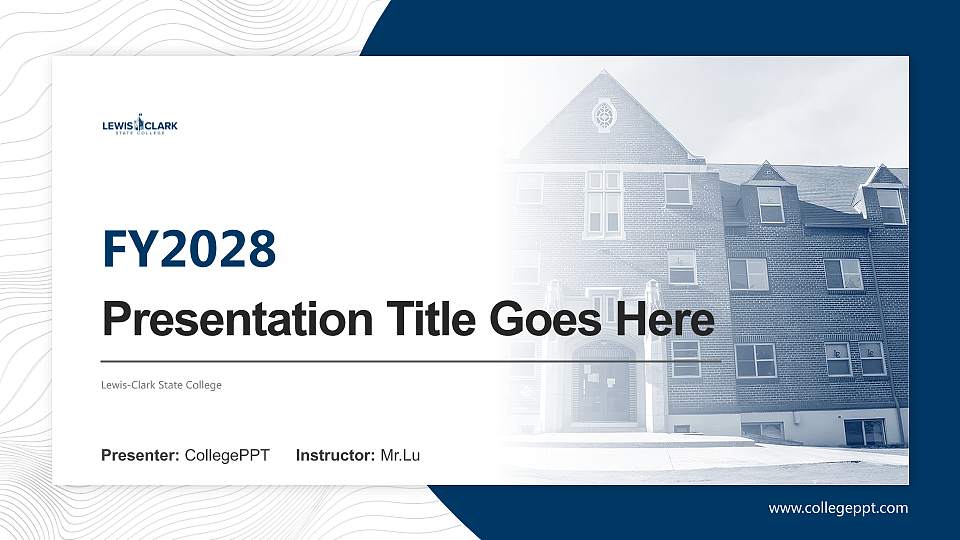 Lewis-Clark State College Academic Presentation/Research Findings Report PPT Template16:9 ratio PPT effect preview image