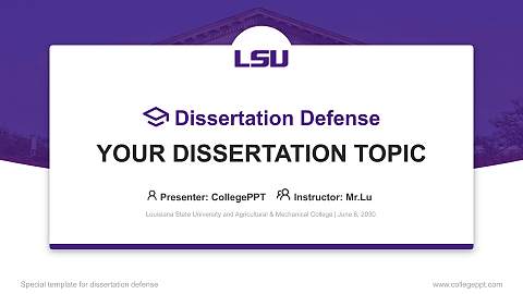 Louisiana State University and Agricultural & Mechanical College Graduation Thesis Defense PPT Template