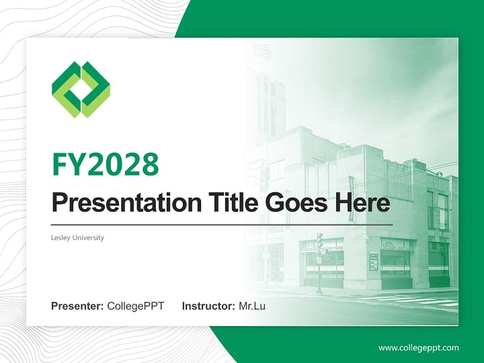 Lesley University Academic Presentation/Research Findings Report PPT Template4:3 ratio PPT effect preview image5