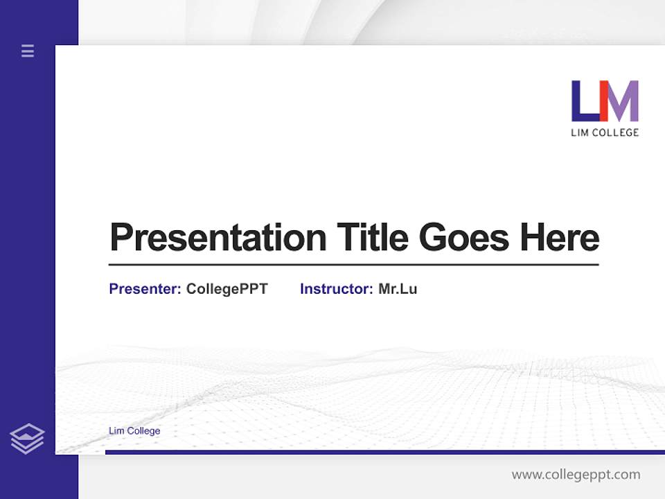 Lim College Thesis Proposal/Graduation Defense PPT Template4:3 ratio PPT effect preview image5