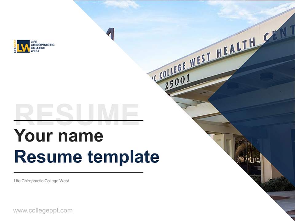 Life Chiropractic College West Resume PPT Template4:3 ratio PPT effect preview image5