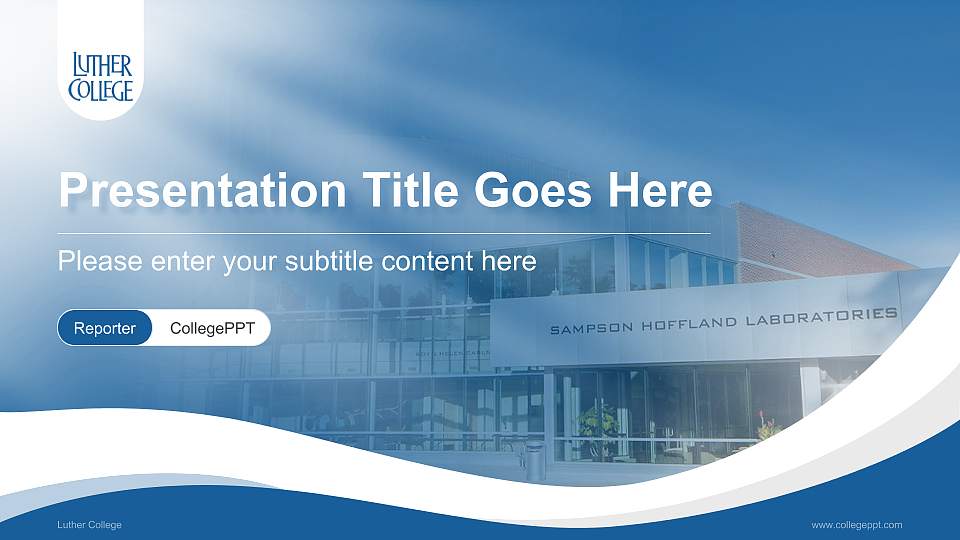 Luther College Lecture Sharing and Networking Event PPT Template16:9 ratio PPT effect preview image