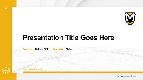 Manchester University Thesis Proposal/Graduation Defense PPT Template