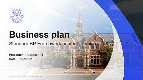 Lincoln University Competition/Entrepreneurship Contest PPT Template