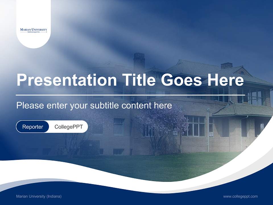 Marian University (Indiana) Lecture Sharing and Networking Event PPT Template4:3 ratio PPT effect preview image4