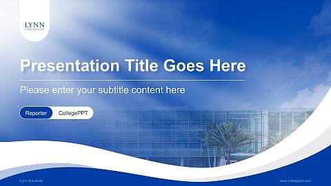 Lynn University Lecture Sharing and Networking Event PPT Template