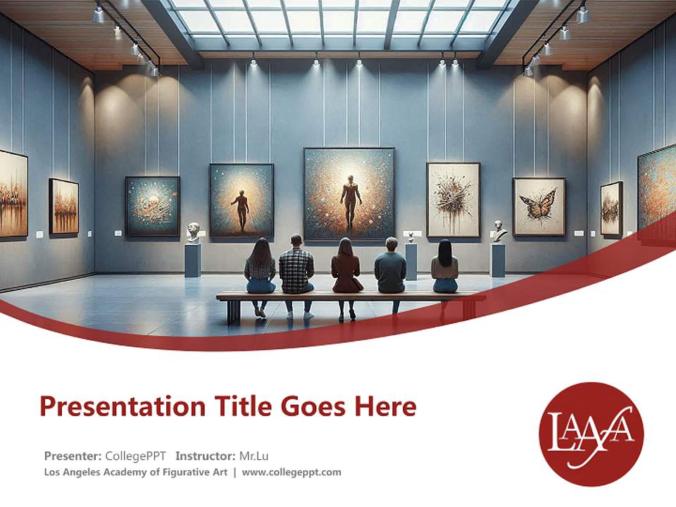 Los Angeles Academy of Figurative Art Course/Courseware Creation PPT Template4:3 ratio PPT effect preview image5