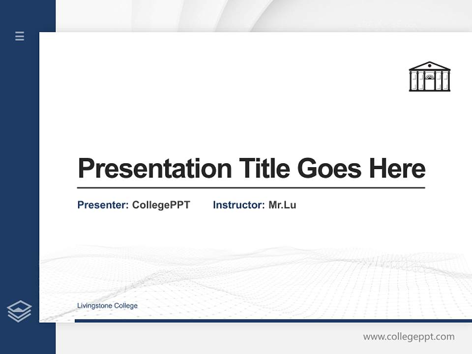 Livingstone College Thesis Proposal/Graduation Defense PPT Template4:3 ratio PPT effect preview image5