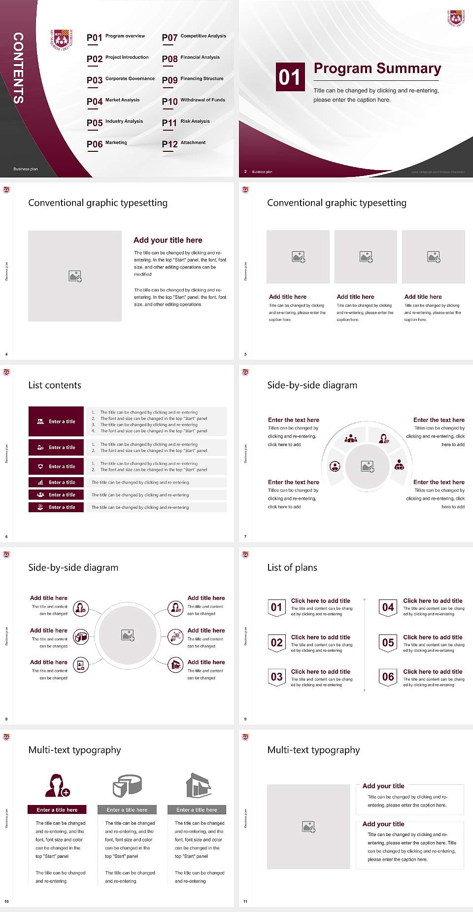 Loyola University Chicago Competition/Entrepreneurship Contest PPT Template4:3 ratio PPT effect preview image2