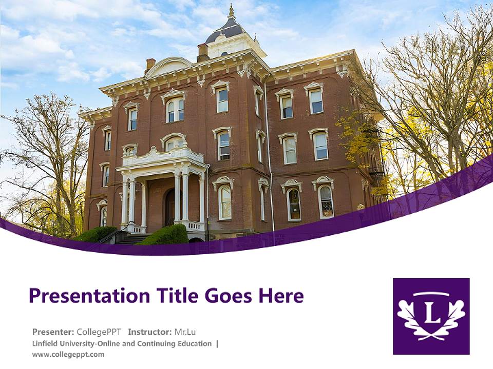 Linfield University-Online and Continuing Education Course/Courseware Creation PPT Template4:3 ratio PPT effect preview image5