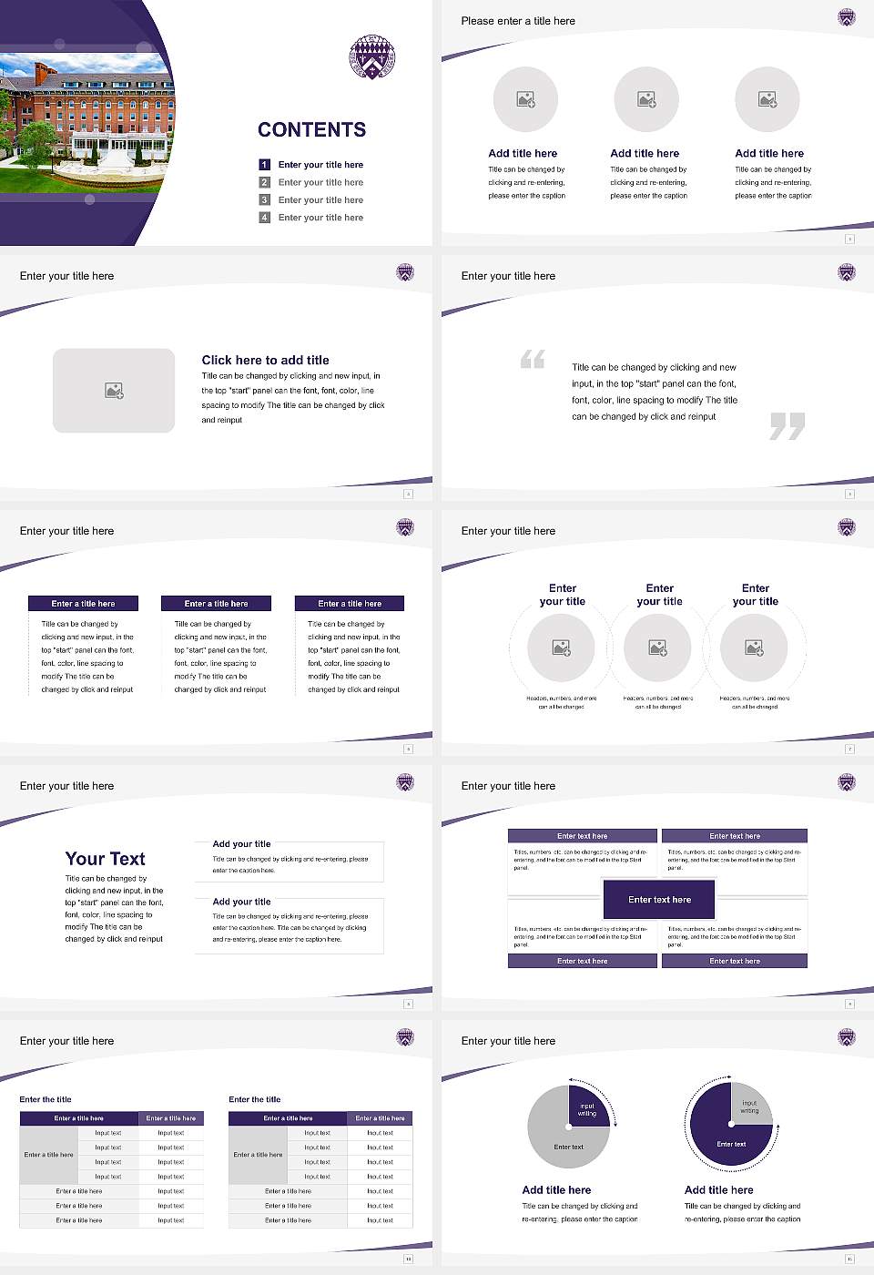 Loras College Course/Courseware Creation PPT Template16:9 ratio PPT effect preview image2