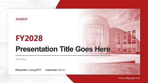 Marist College Academic Presentation/Research Findings Report PPT Template