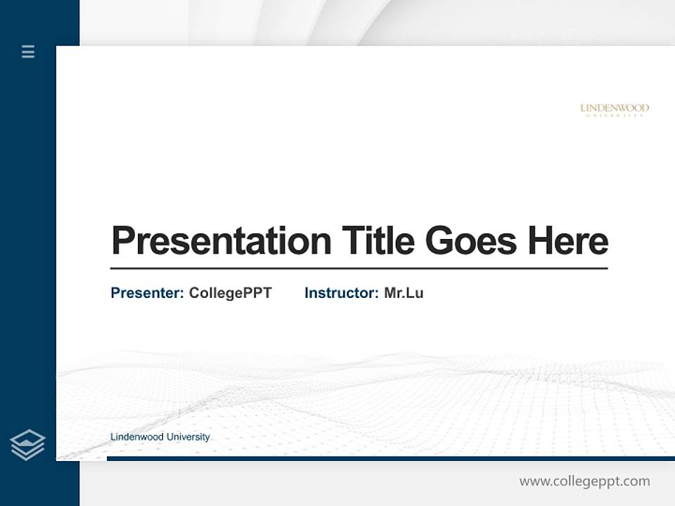 Lindenwood University Thesis Proposal/Graduation Defense PPT Template4:3 ratio PPT effect preview image5