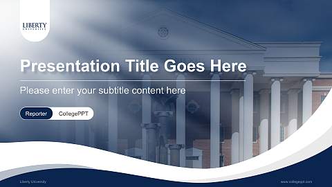 Liberty University Lecture Sharing and Networking Event PPT Template