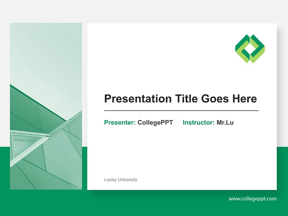 Lesley University General Purpose PPT Template4:3 ratio PPT effect preview image6