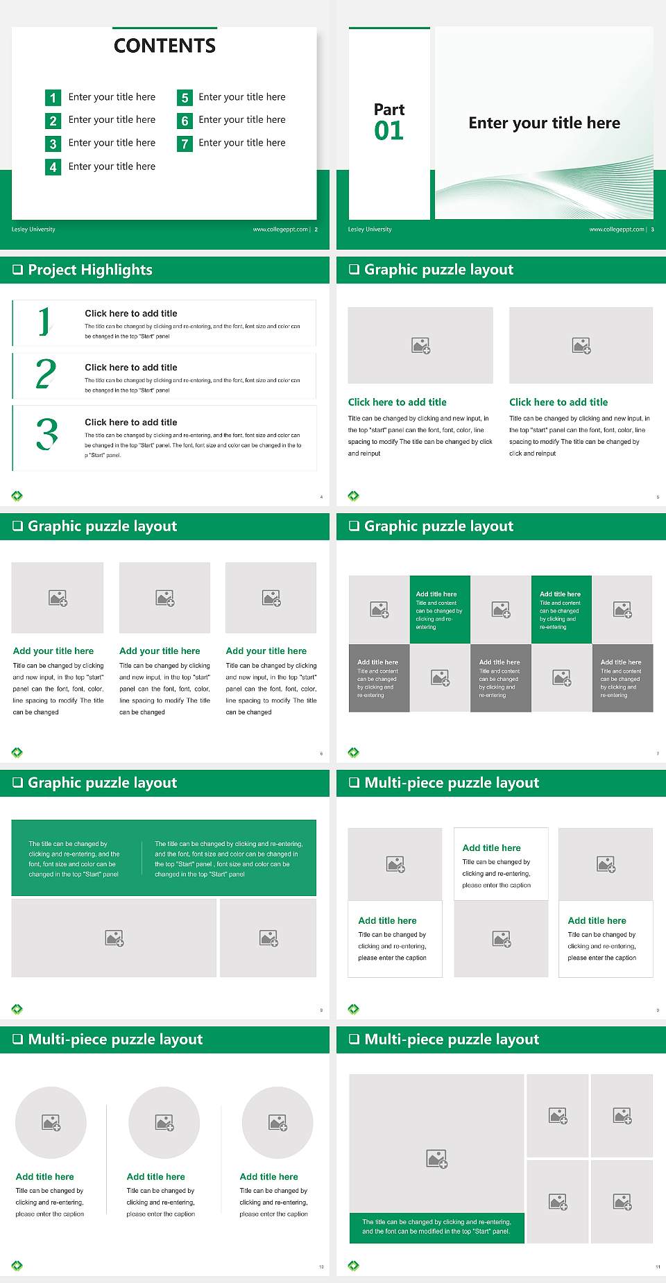 Lesley University General Purpose PPT Template4:3 ratio PPT effect preview image2