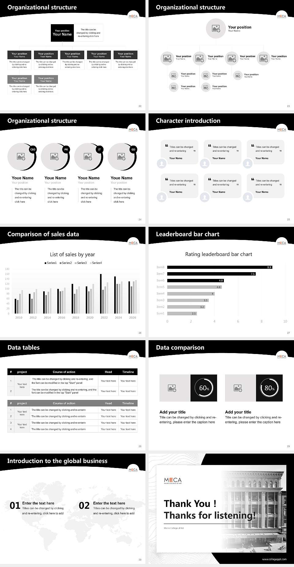 Maine College of Art Academic Presentation/Research Findings Report PPT Template4:3 ratio PPT effect preview image4