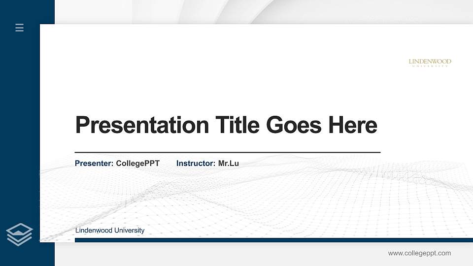 Lindenwood University Thesis Proposal/Graduation Defense PPT Template16:9 ratio PPT effect preview image