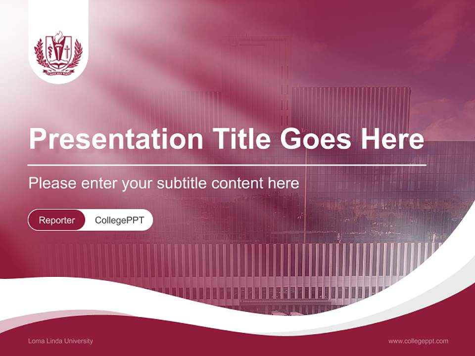 Loma Linda University Lecture Sharing and Networking Event PPT Template4:3 ratio PPT effect preview image4