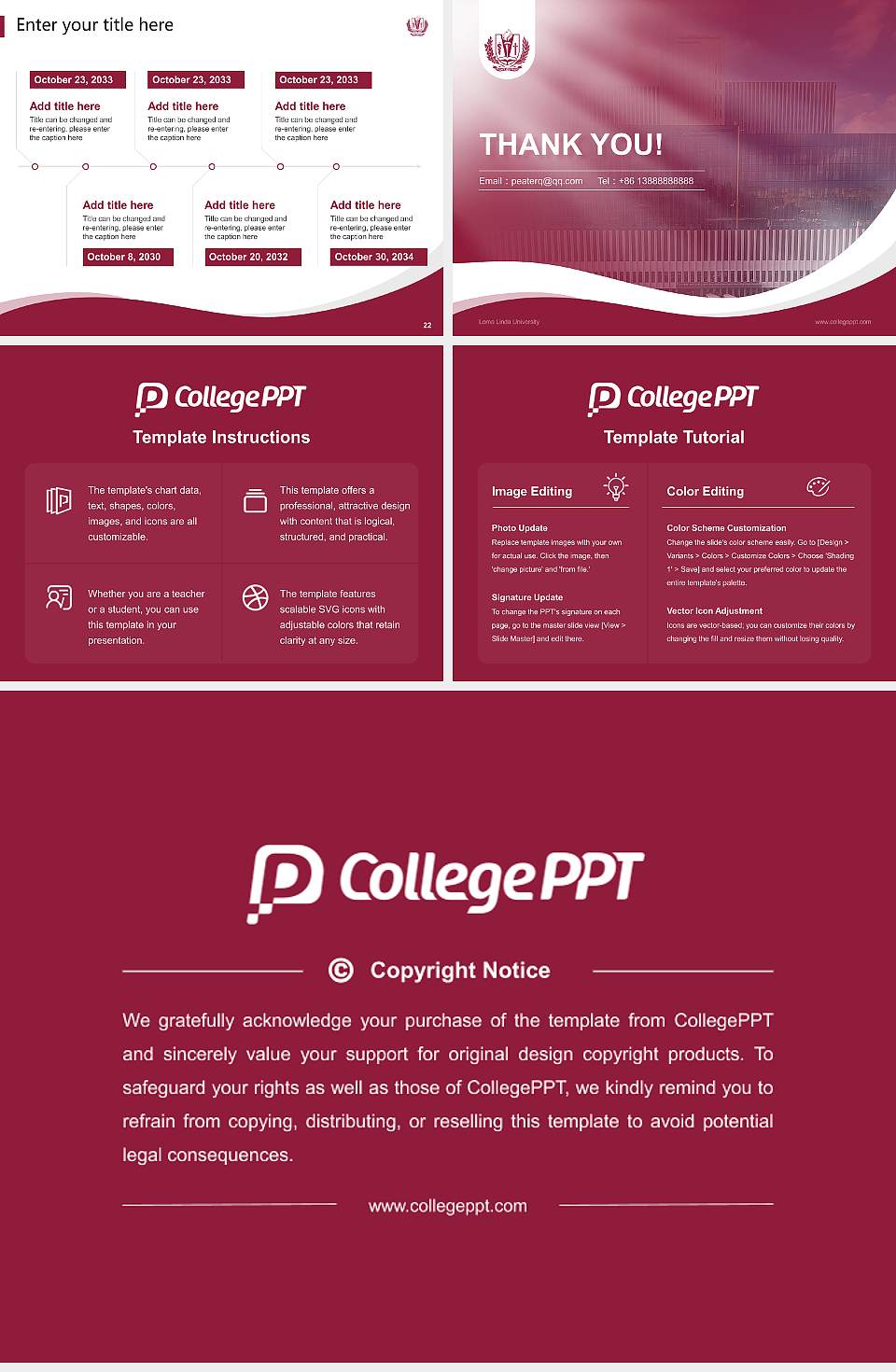 Loma Linda University Lecture Sharing and Networking Event PPT Template4:3 ratio PPT effect preview image4