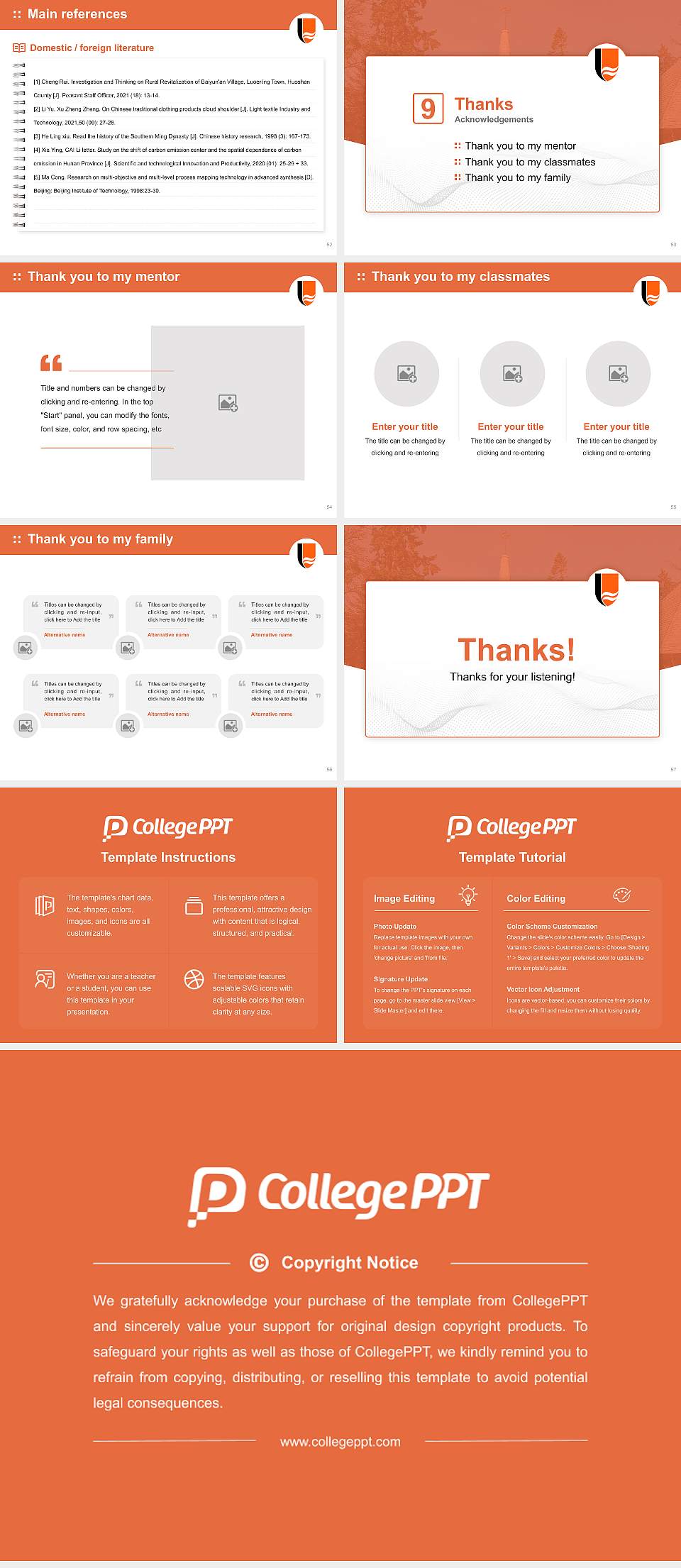 Lewis & Clark College Graduation Thesis Defense PPT Template4:3 ratio PPT effect preview image7