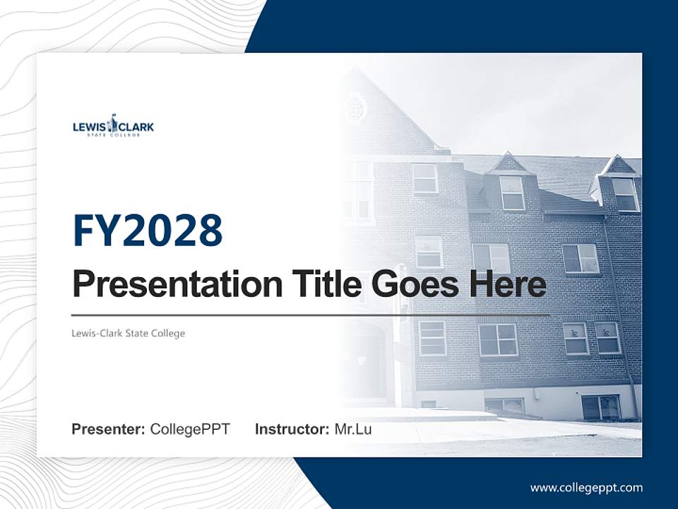 Lewis-Clark State College Academic Presentation/Research Findings Report PPT Template4:3 ratio PPT effect preview image5