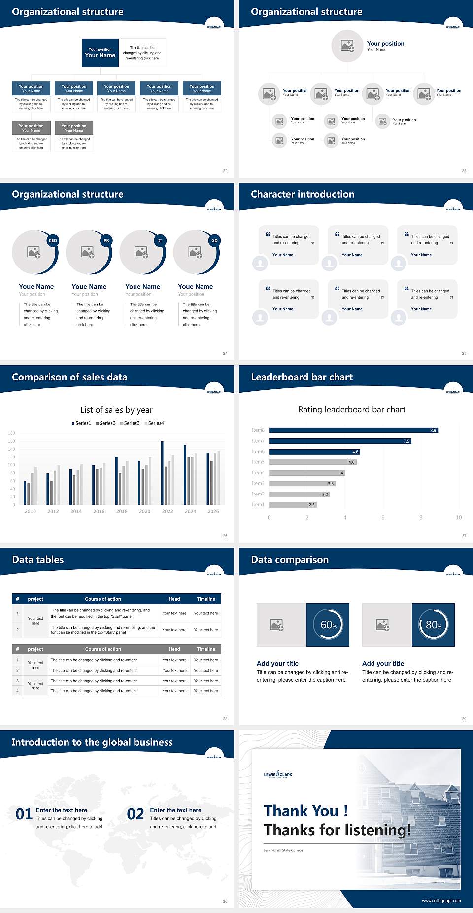 Lewis-Clark State College Academic Presentation/Research Findings Report PPT Template4:3 ratio PPT effect preview image4