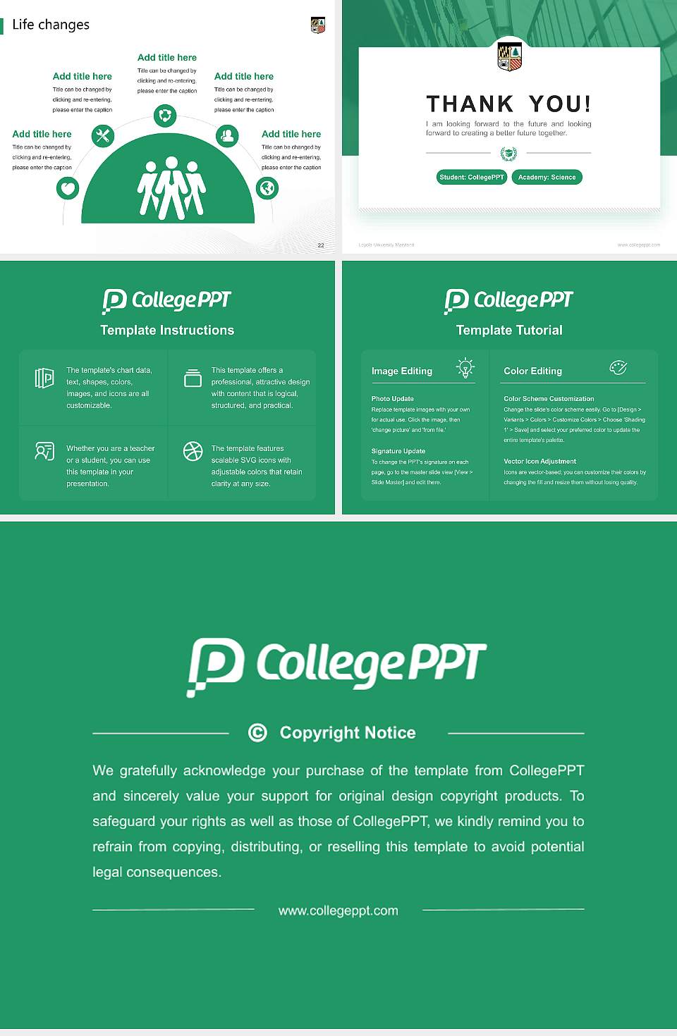 Loyola University Maryland National Scholarship Defense PPT Template4:3 ratio PPT effect preview image4