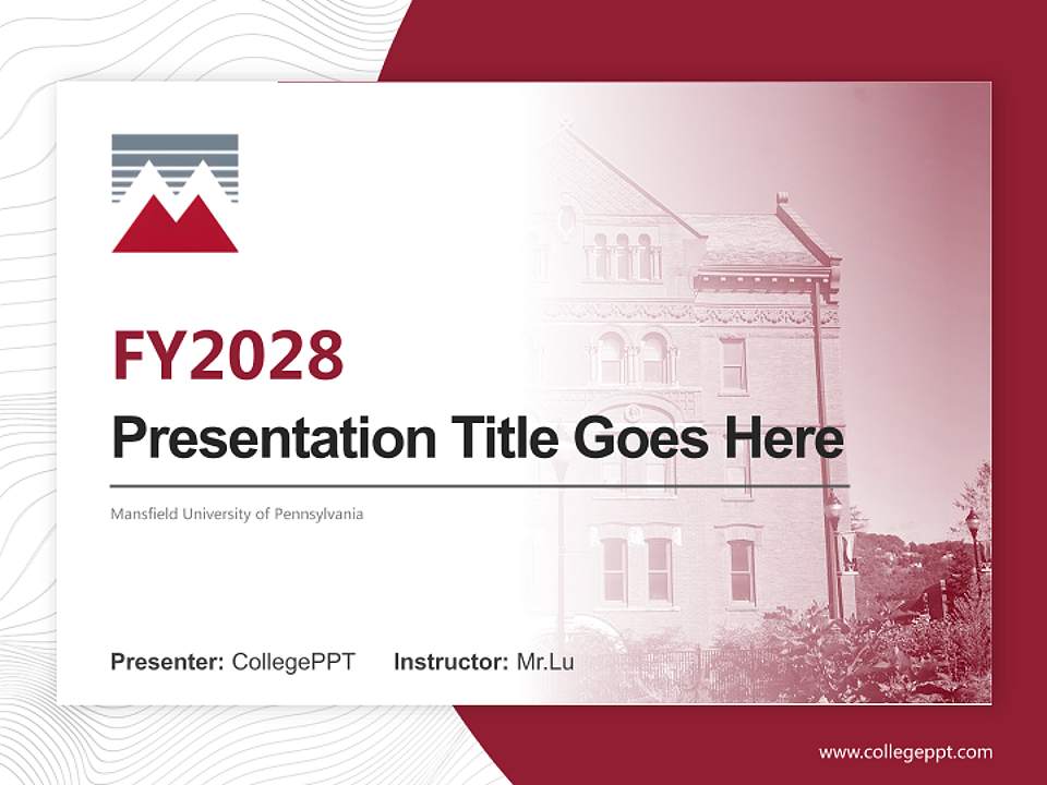 Mansfield University of Pennsylvania Academic Presentation/Research Findings Report PPT Template4:3 ratio PPT effect preview image5