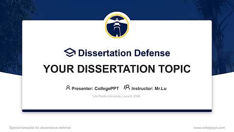 Life Pacific University Graduation Thesis Defense PPT Template