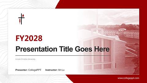 Lincoln Christian University Academic Presentation/Research Findings Report PPT Template
