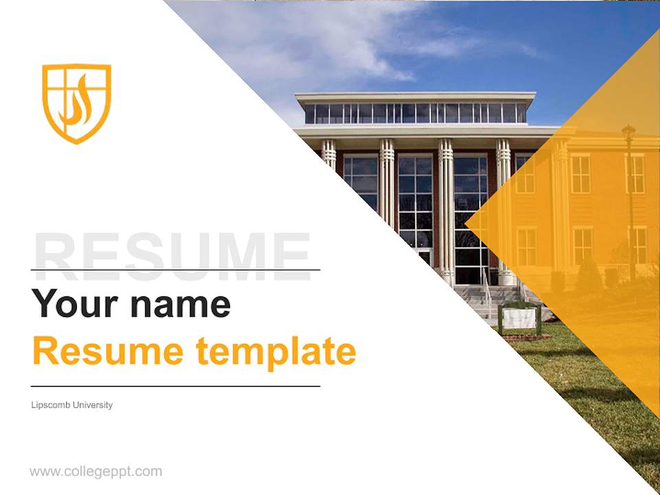 Lipscomb University Resume PPT Template4:3 ratio PPT effect preview image5