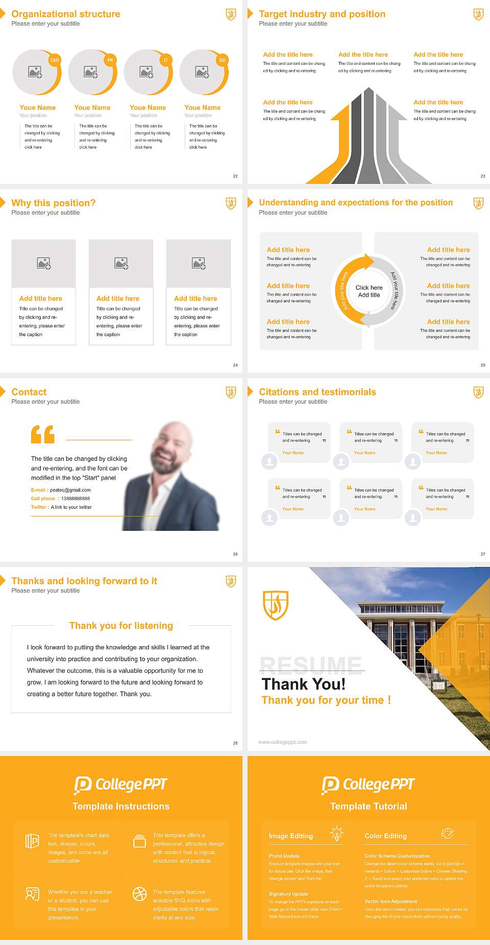 Lipscomb University Resume PPT Template4:3 ratio PPT effect preview image4