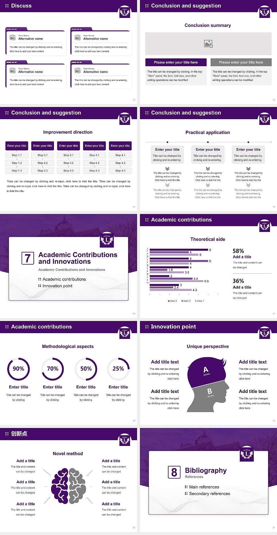 Linfield University-Online and Continuing Education Graduation Thesis Defense PPT Template4:3 ratio PPT effect preview image6