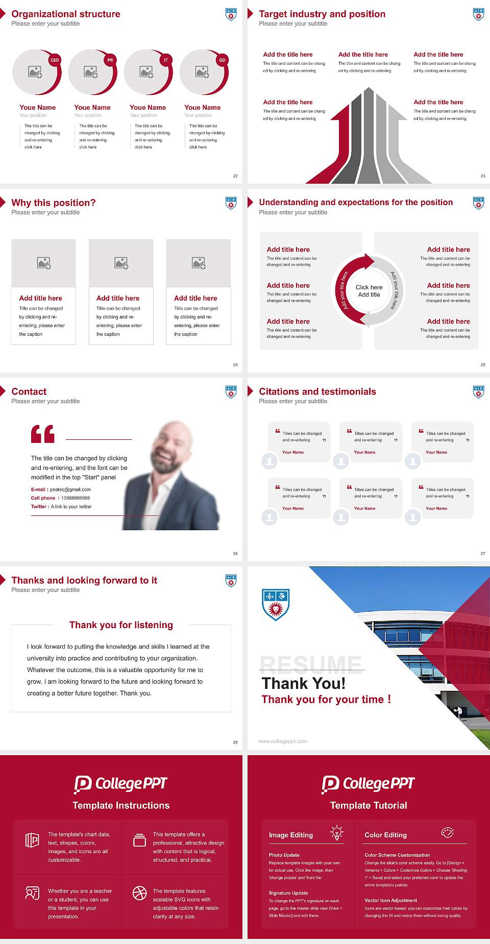 Loyola Marymount University Resume PPT Template4:3 ratio PPT effect preview image4