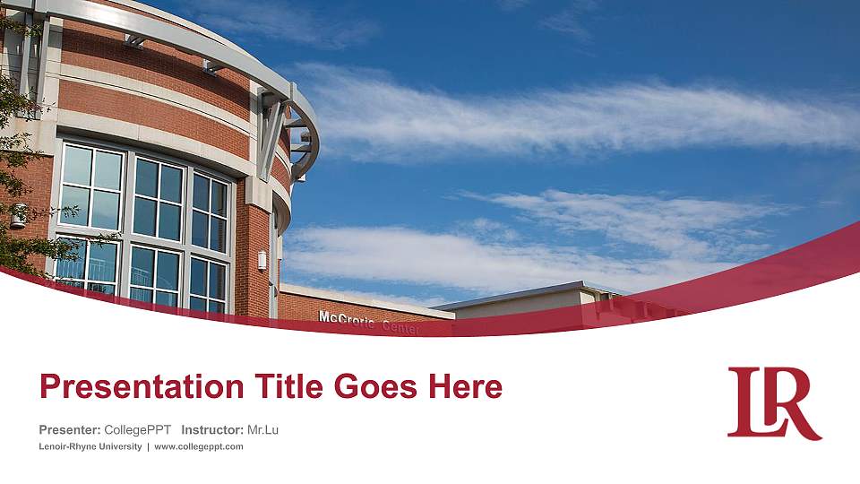 Lenoir-Rhyne University Course/Courseware Creation PPT Template16:9 ratio PPT effect preview image