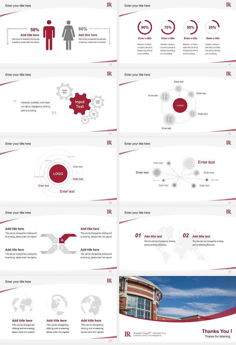 Lenoir-Rhyne University Course/Courseware Creation PPT Template16:9 ratio PPT effect preview image4