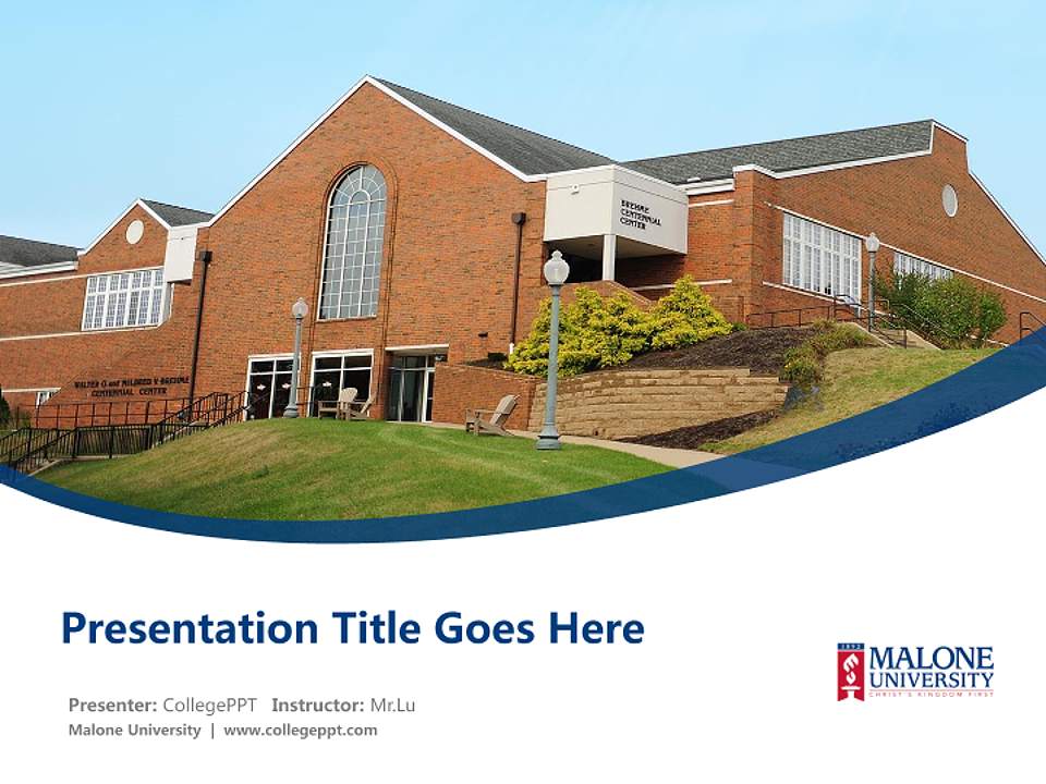 Malone University Course/Courseware Creation PPT Template4:3 ratio PPT effect preview image5