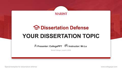 Marist College Graduation Thesis Defense PPT Template