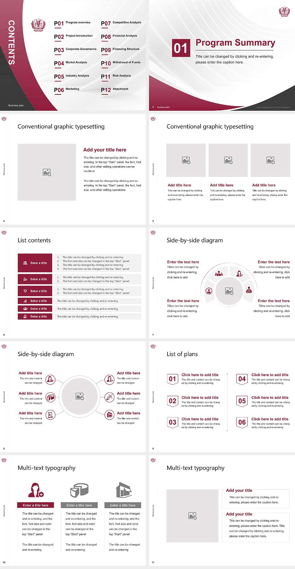 Loma Linda University Competition/Entrepreneurship Contest PPT Template4:3 ratio PPT effect preview image2
