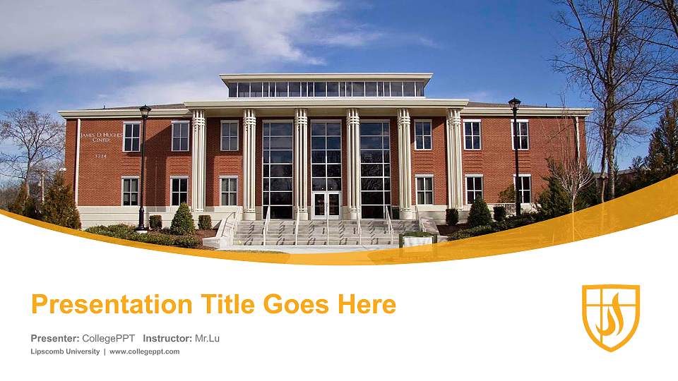 Lipscomb University Course/Courseware Creation PPT Template16:9 ratio PPT effect preview image