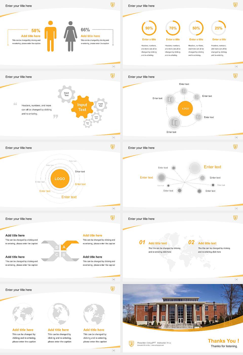 Lipscomb University Course/Courseware Creation PPT Template16:9 ratio PPT effect preview image4