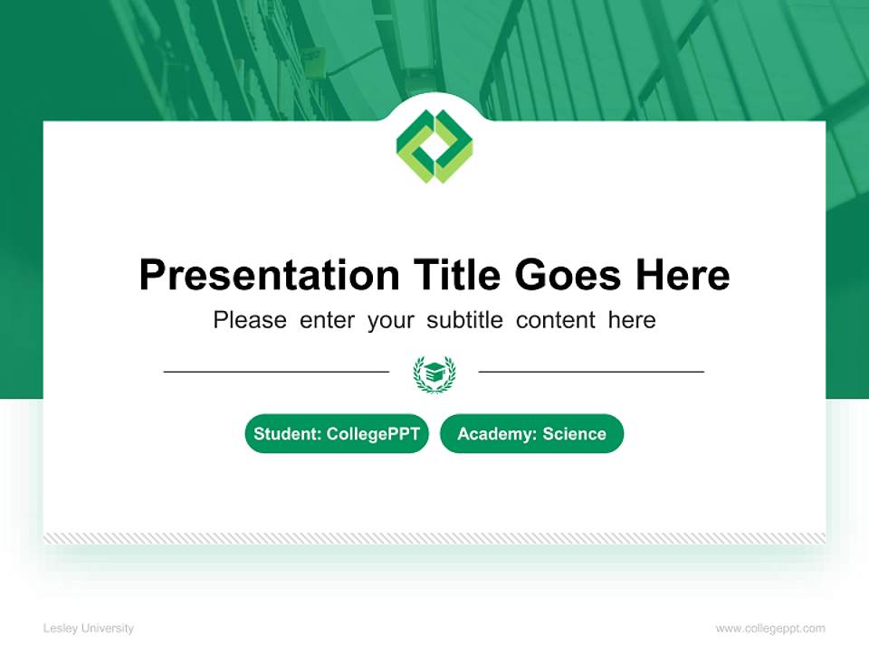 Lesley University National Scholarship Defense PPT Template4:3 ratio PPT effect preview image4