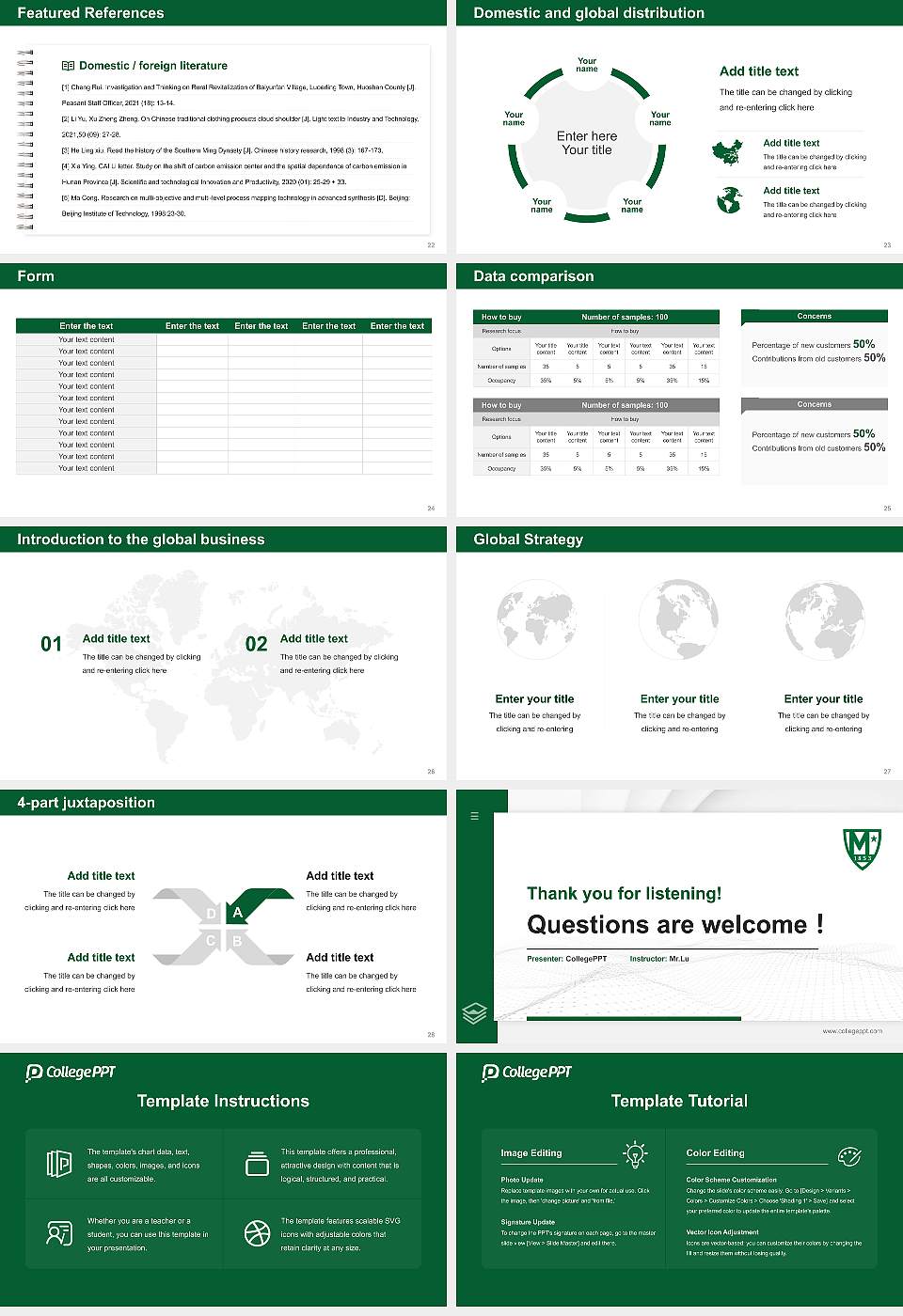 Manhattan College Thesis Proposal/Graduation Defense PPT Template16:9 ratio PPT effect preview image4