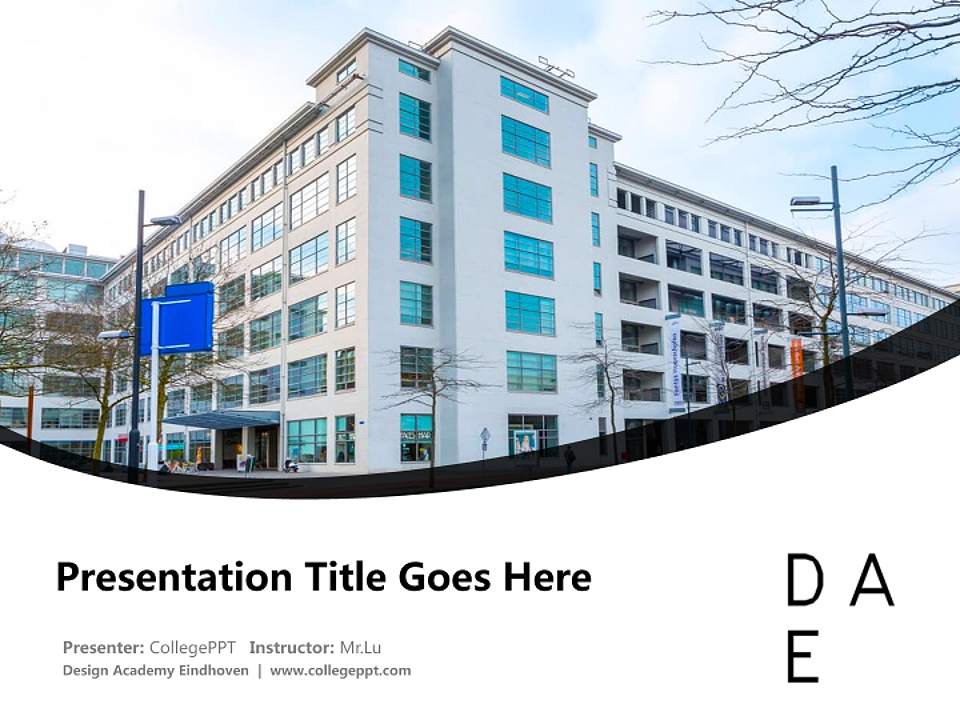 Design Academy Eindhoven Course/Courseware Creation PPT Template4:3 ratio PPT effect preview image5