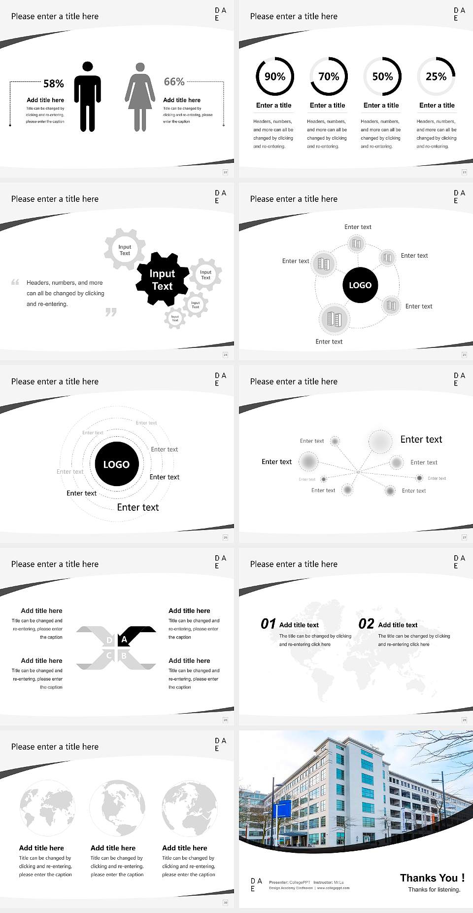 Design Academy Eindhoven Course/Courseware Creation PPT Template4:3 ratio PPT effect preview image4