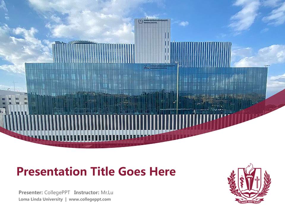 Loma Linda University Course/Courseware Creation PPT Template4:3 ratio PPT effect preview image5