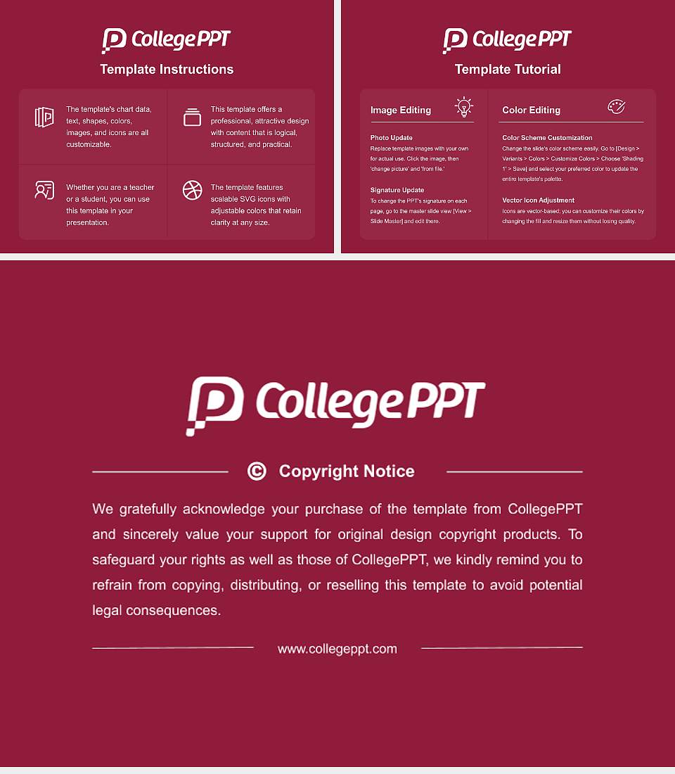 Loma Linda University Course/Courseware Creation PPT Template4:3 ratio PPT effect preview image5