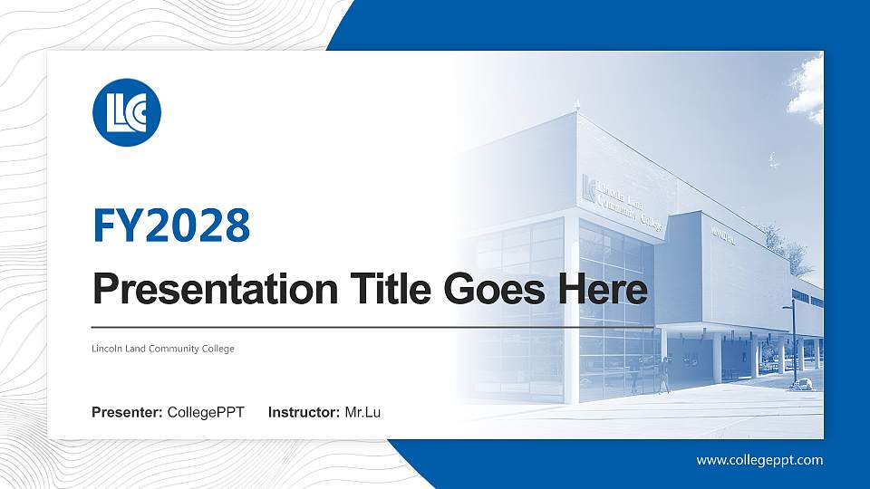 Lincoln Land Community College Academic Presentation/Research Findings Report PPT Template16:9 ratio PPT effect preview image